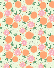 'grapefruit' Wallpaper By Tea Collection - Pistachio