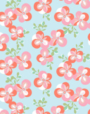 'graphic Flower' Wallpaper By Tea Collection - Coral