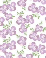 'graphic Flower' Wallpaper By Tea Collection - Lavender