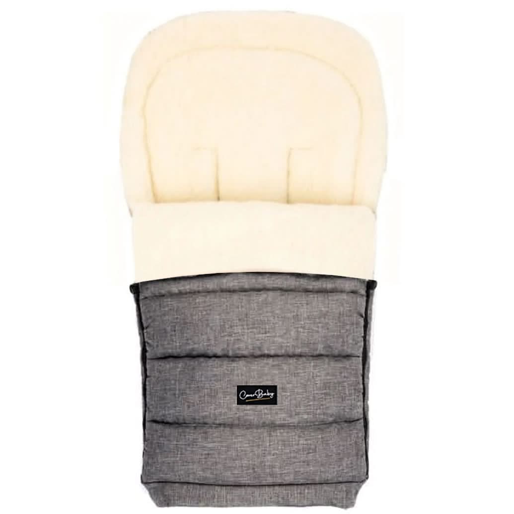 Gray Arctic Organic Wool Adjustable Footmuff