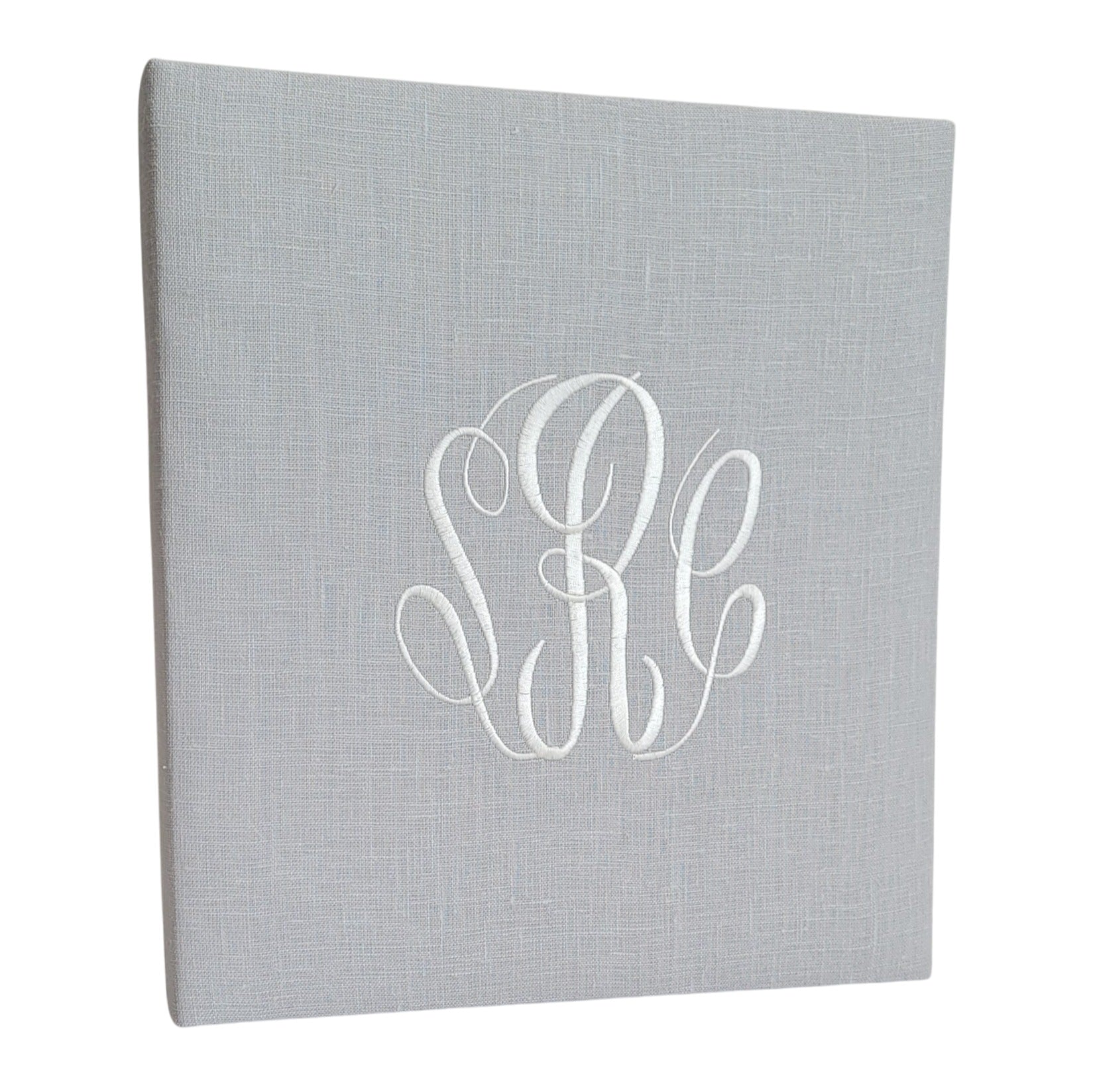 Baby Memory Book - Gray Linen (w/o Bow)