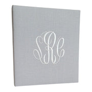 Baby Memory Book - Gray Linen (w/o Bow)