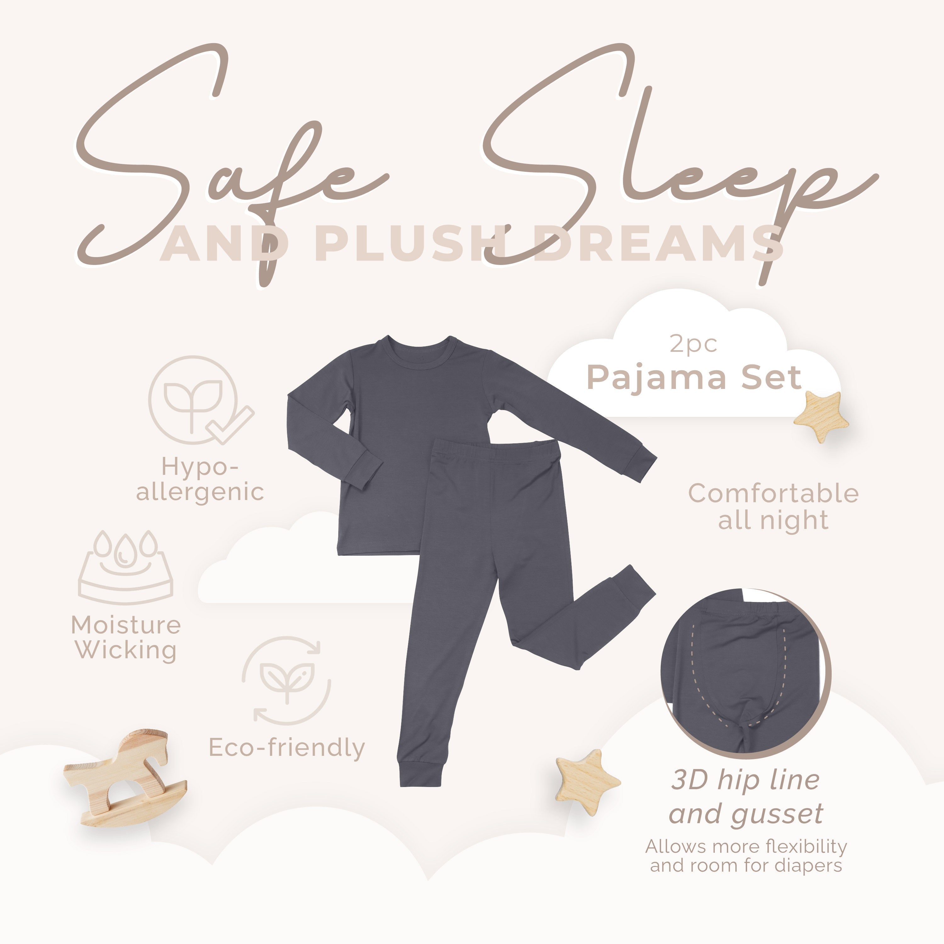 Nyte Nyte 2 Pcs Pajamas +colors