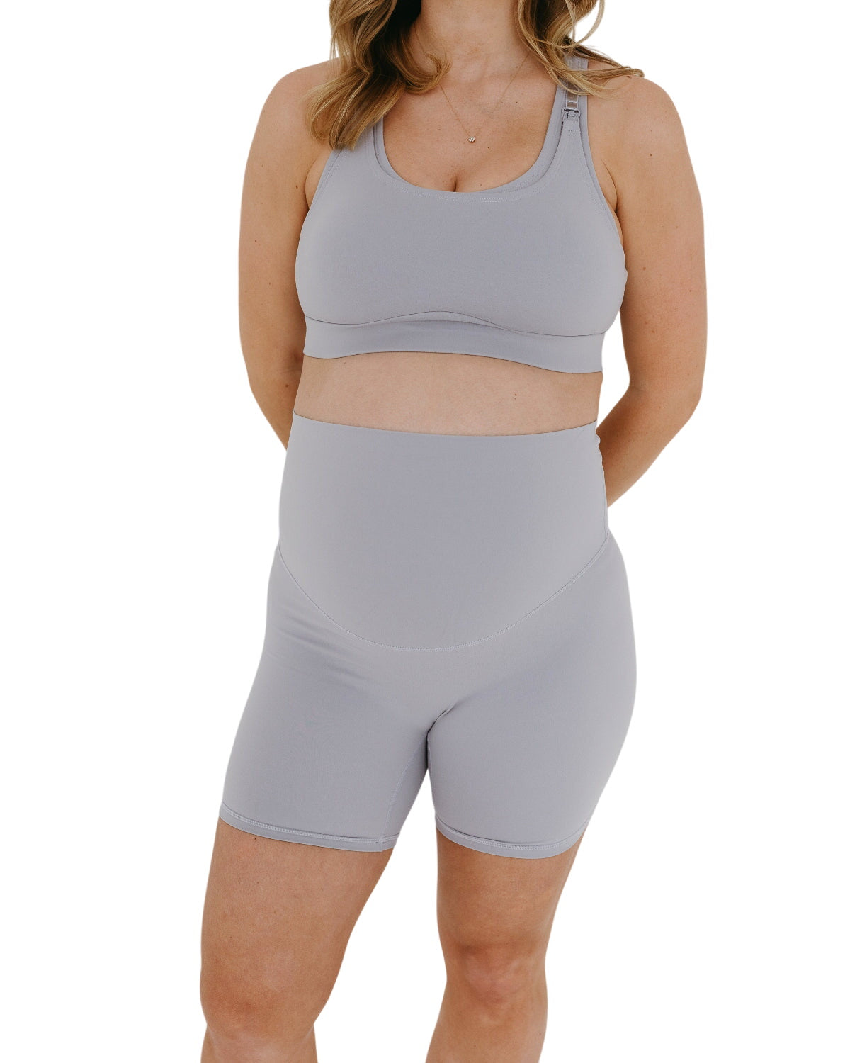 Axk Core Maternity Bike Short - Light Gray