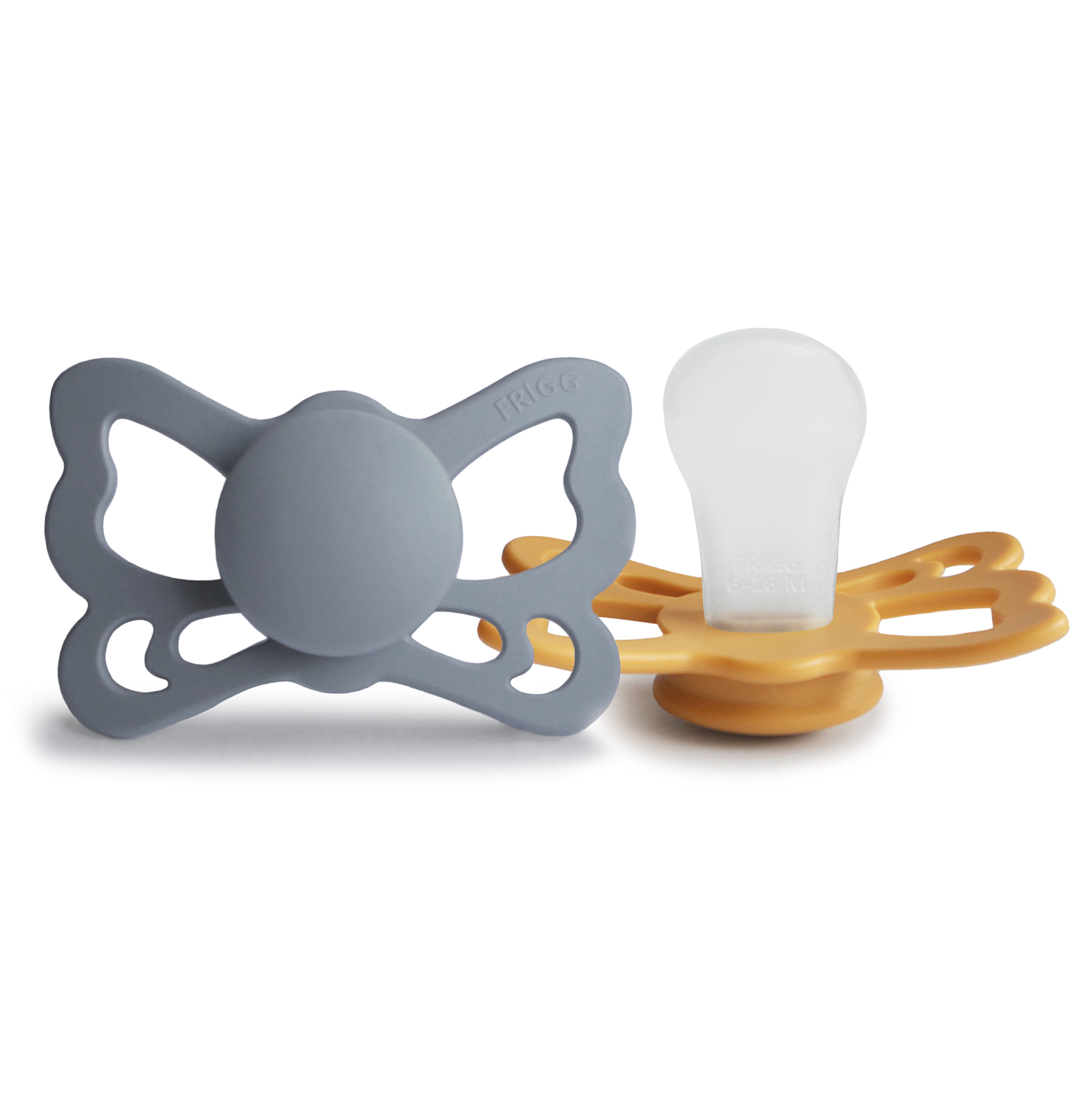 Frigg Butterfly Anatomical Silicone Pacifier 2-pack (6-18 Months)