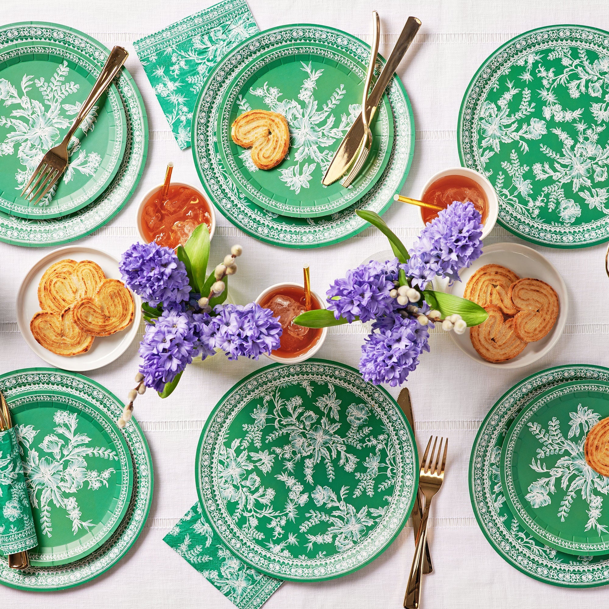 Emerald Toile Small Plates (10 Per Pack)