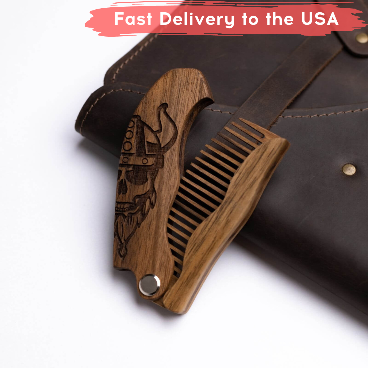 Wooden Beard Comb - Viking 🔥
