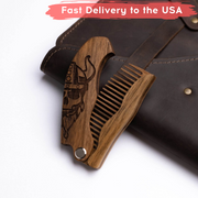 Wooden Beard Comb - Viking 🔥