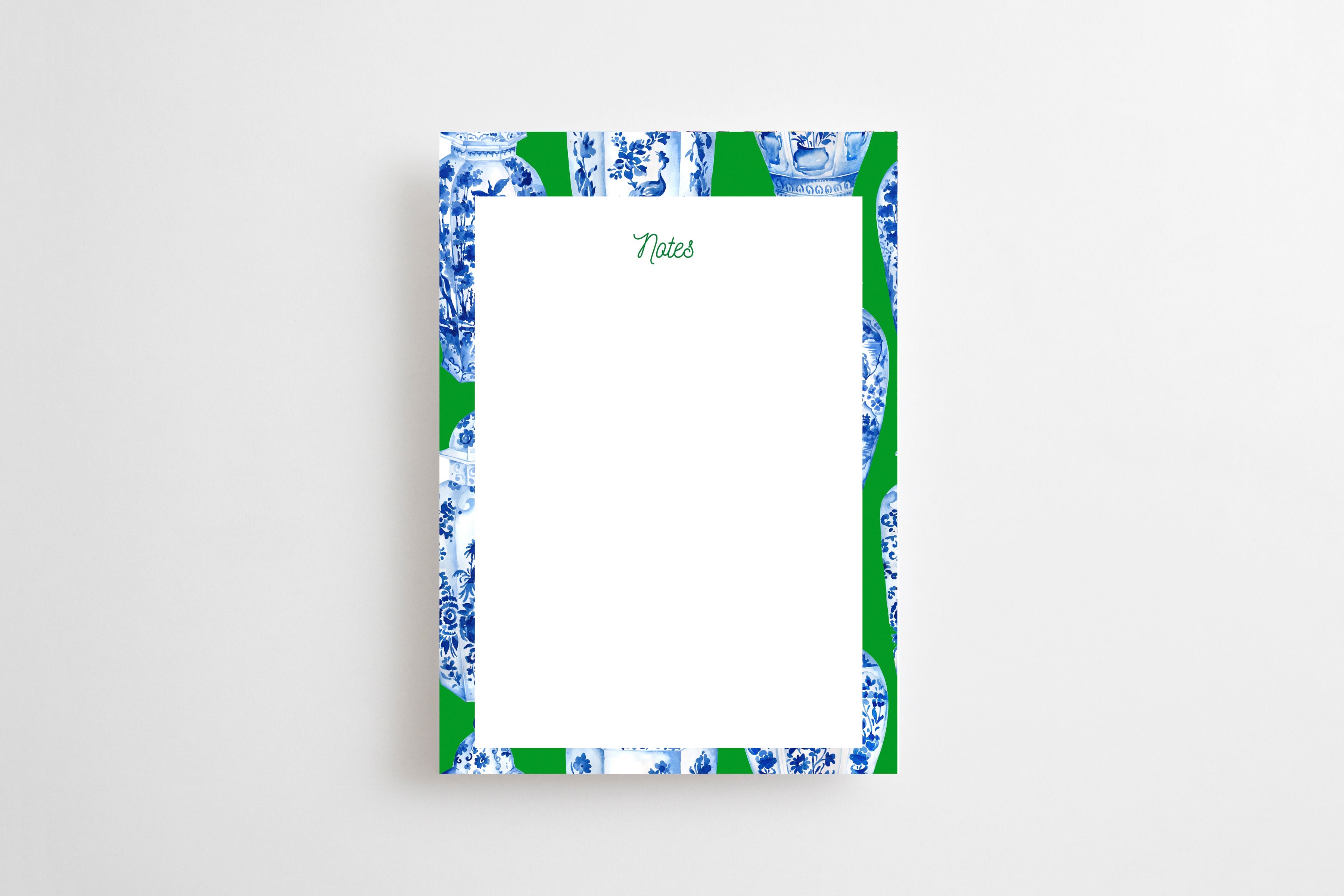 Green Ginger Jar Notepad | Notepad By Josil Paperie