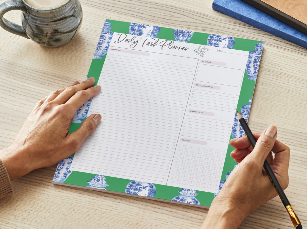 Ginger Jar Daily Planner - Green | Planner By Josil Paperie