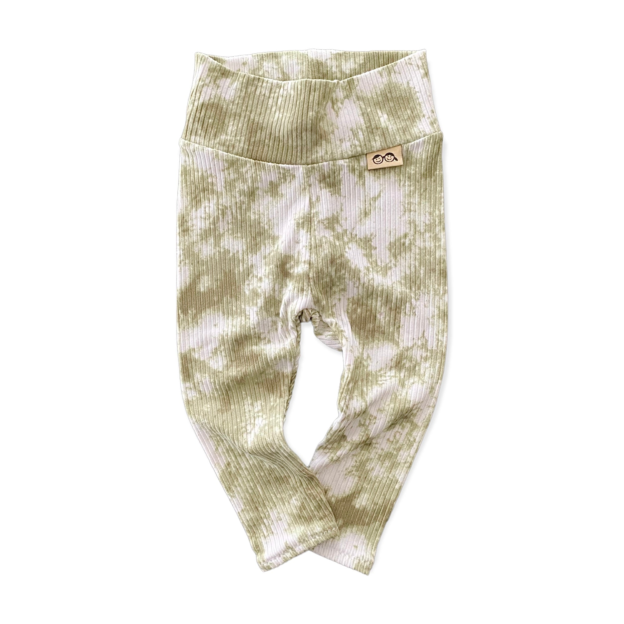 Green Tie Dye Ribbed Lounge Set