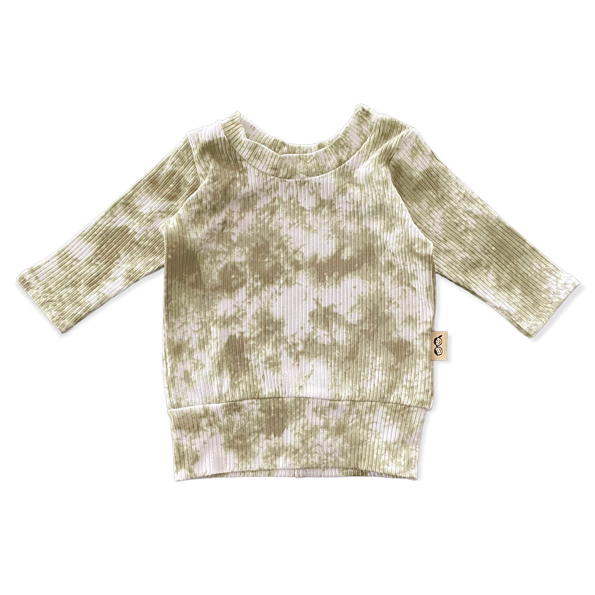 Green Tie Dye Ribbed Lounge Set