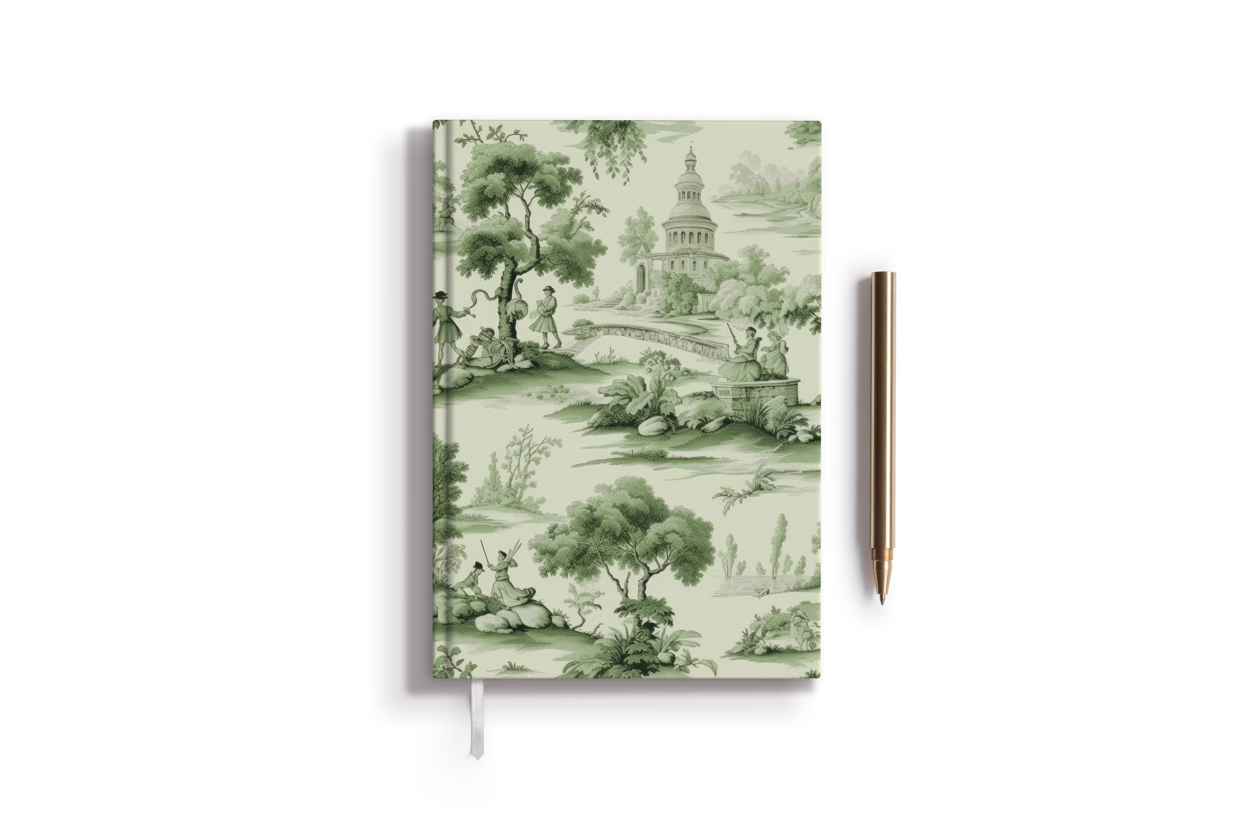Green Toile Hydrangea Journal