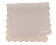 Vegan Leather Changing Mat | Grey Scallop