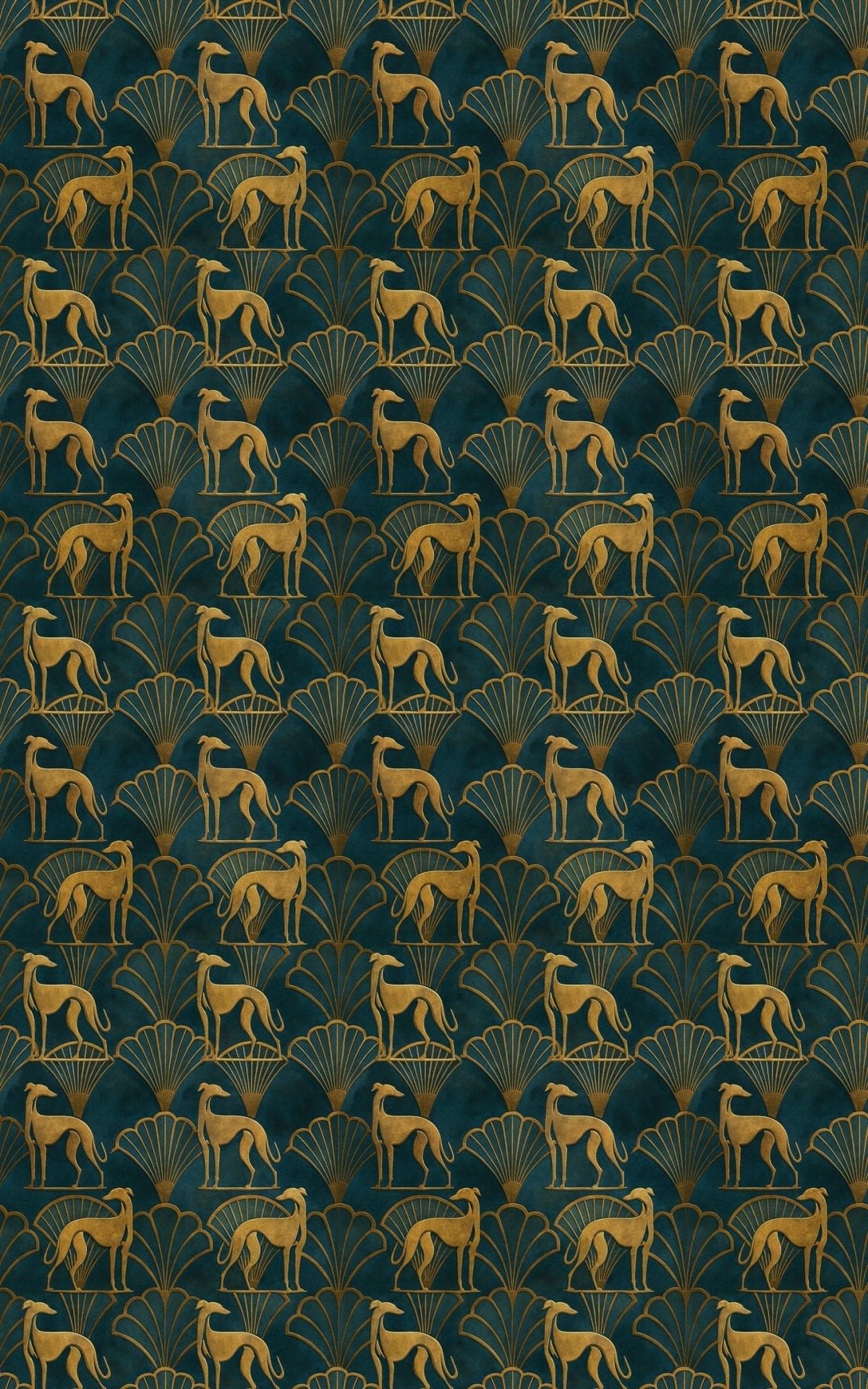 Greyhound Gatsby Wrapping Paper