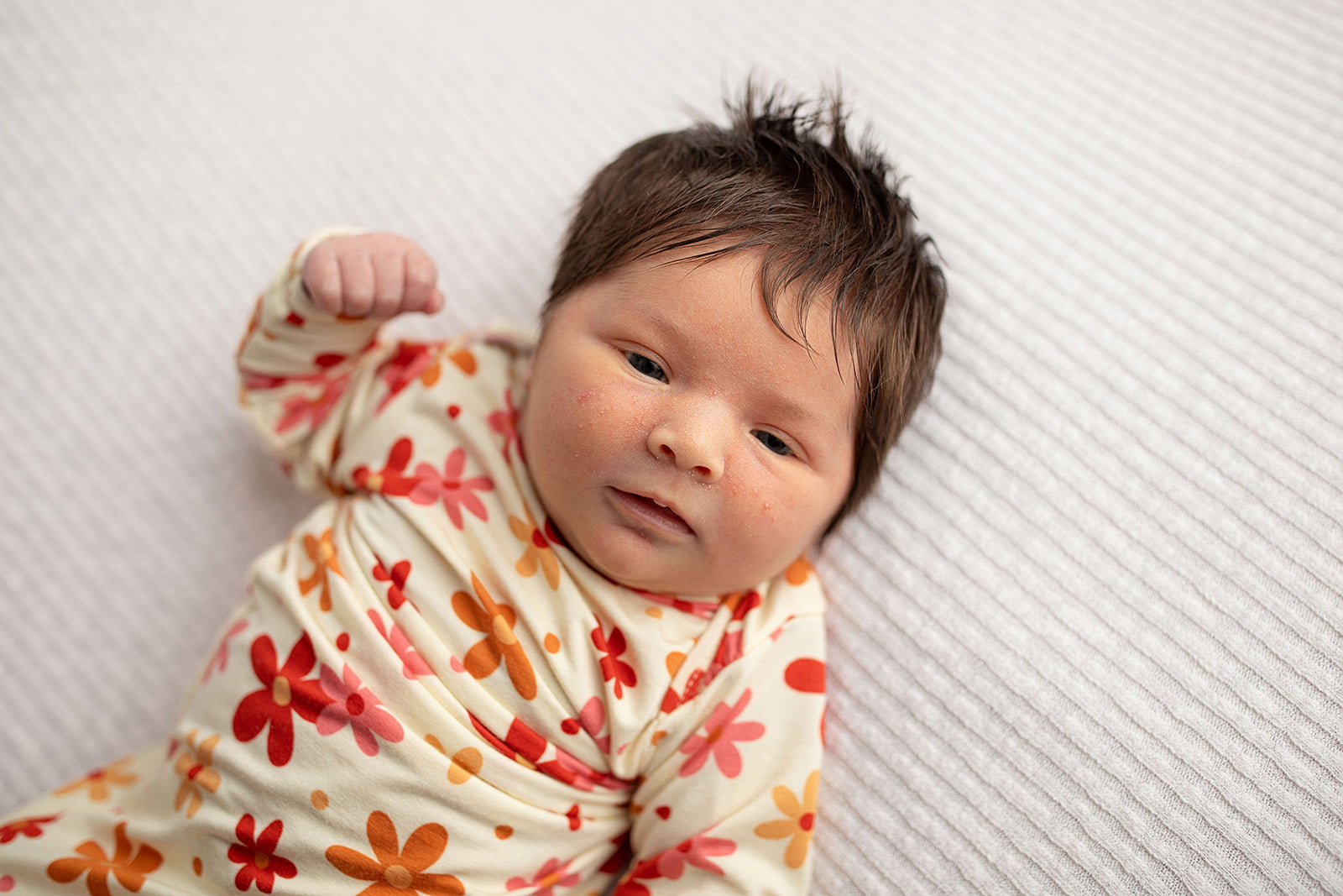 70s Groovy Flower Knotted Newborn Gown