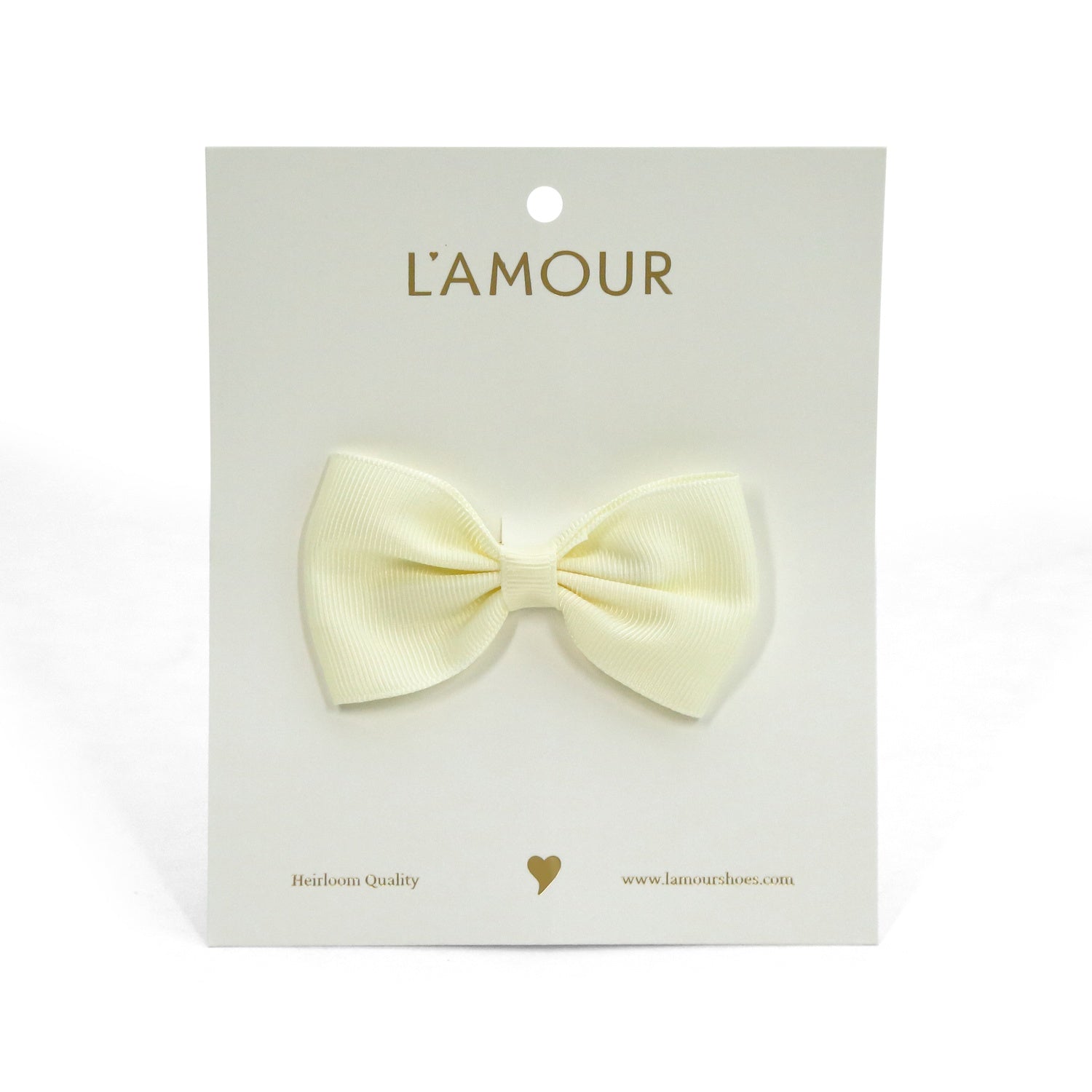 Grosgrain Bow Hair Clip (buttercream)