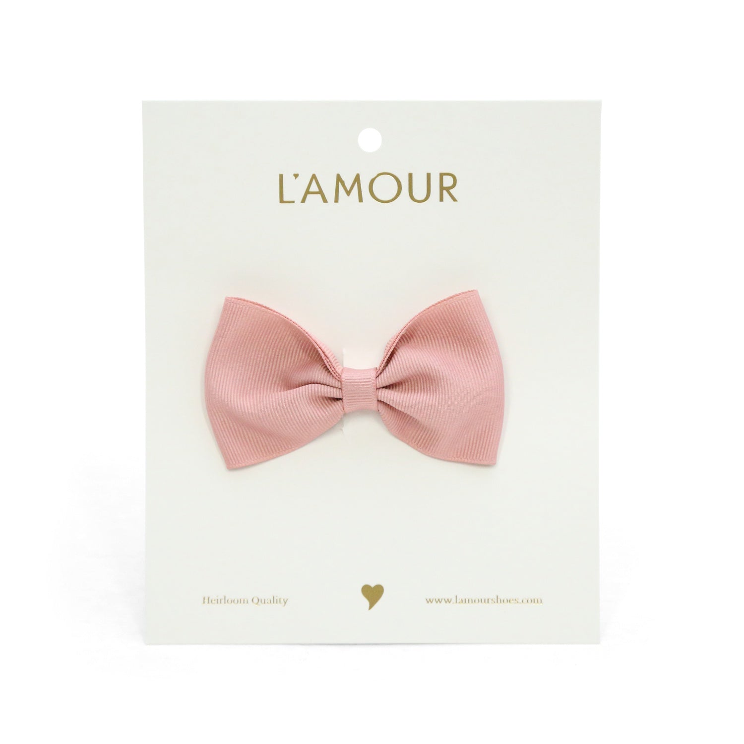 Grosgrain Bow Hair Clip (rose)
