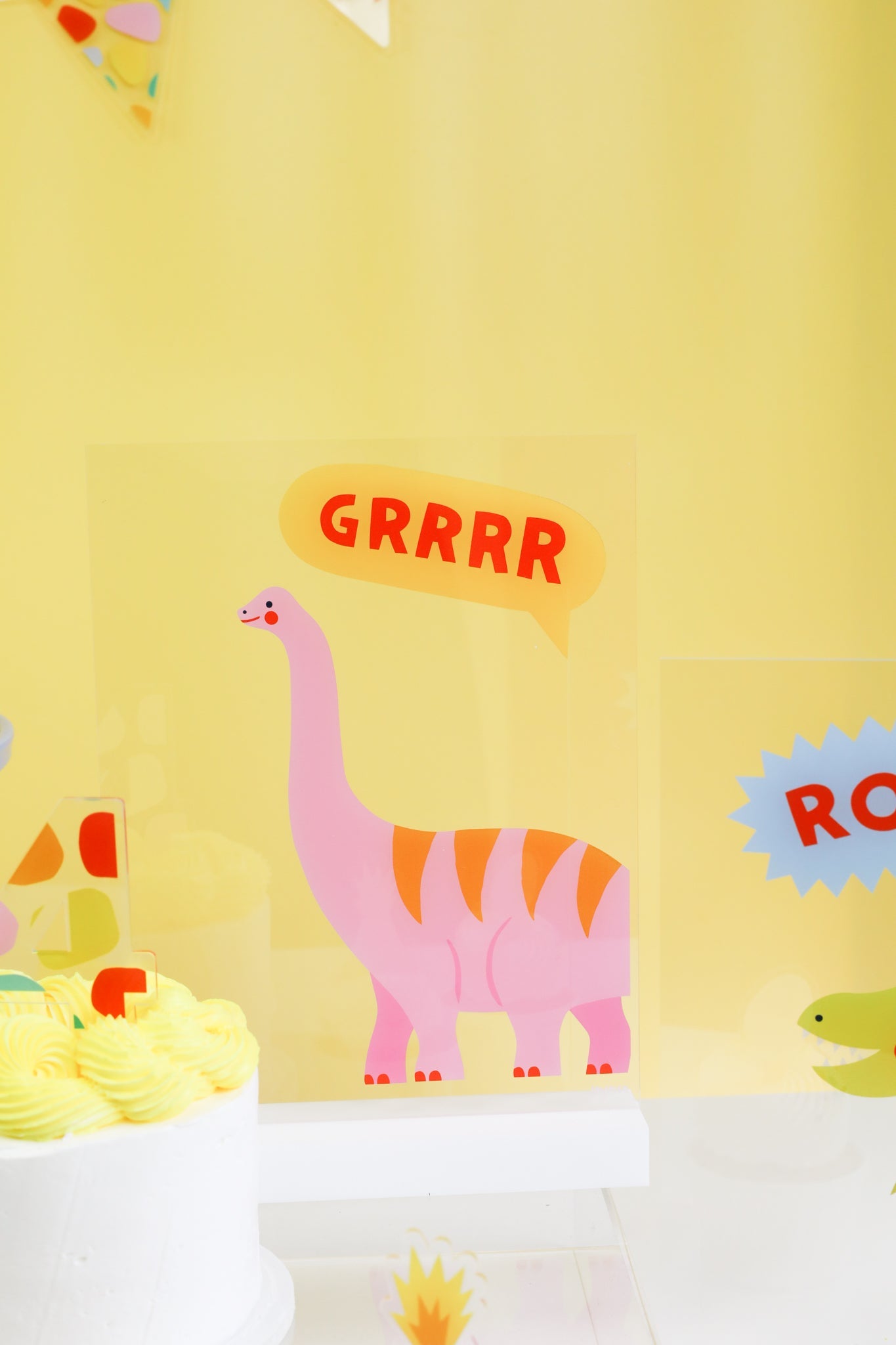 Grrr Dino-mite Acrylic Table Top Sign