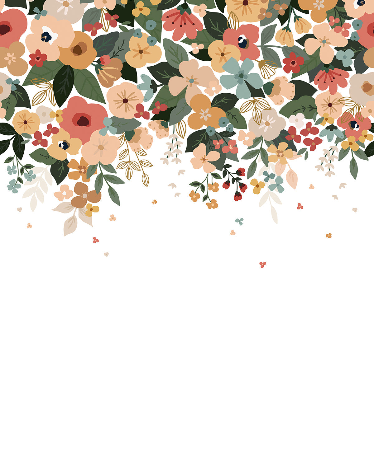 Bloem - Panoramic Wallpaper Sample, Lush Flowers