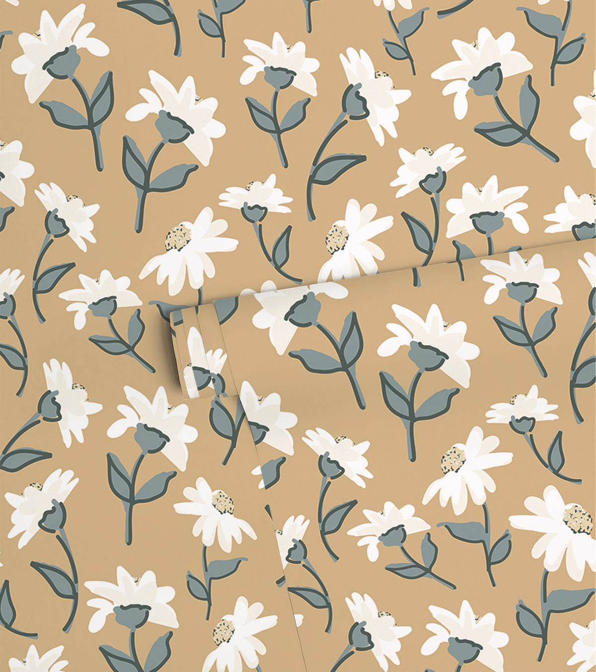 Picnic Day - Children's Wallpaper - Daisy Motif