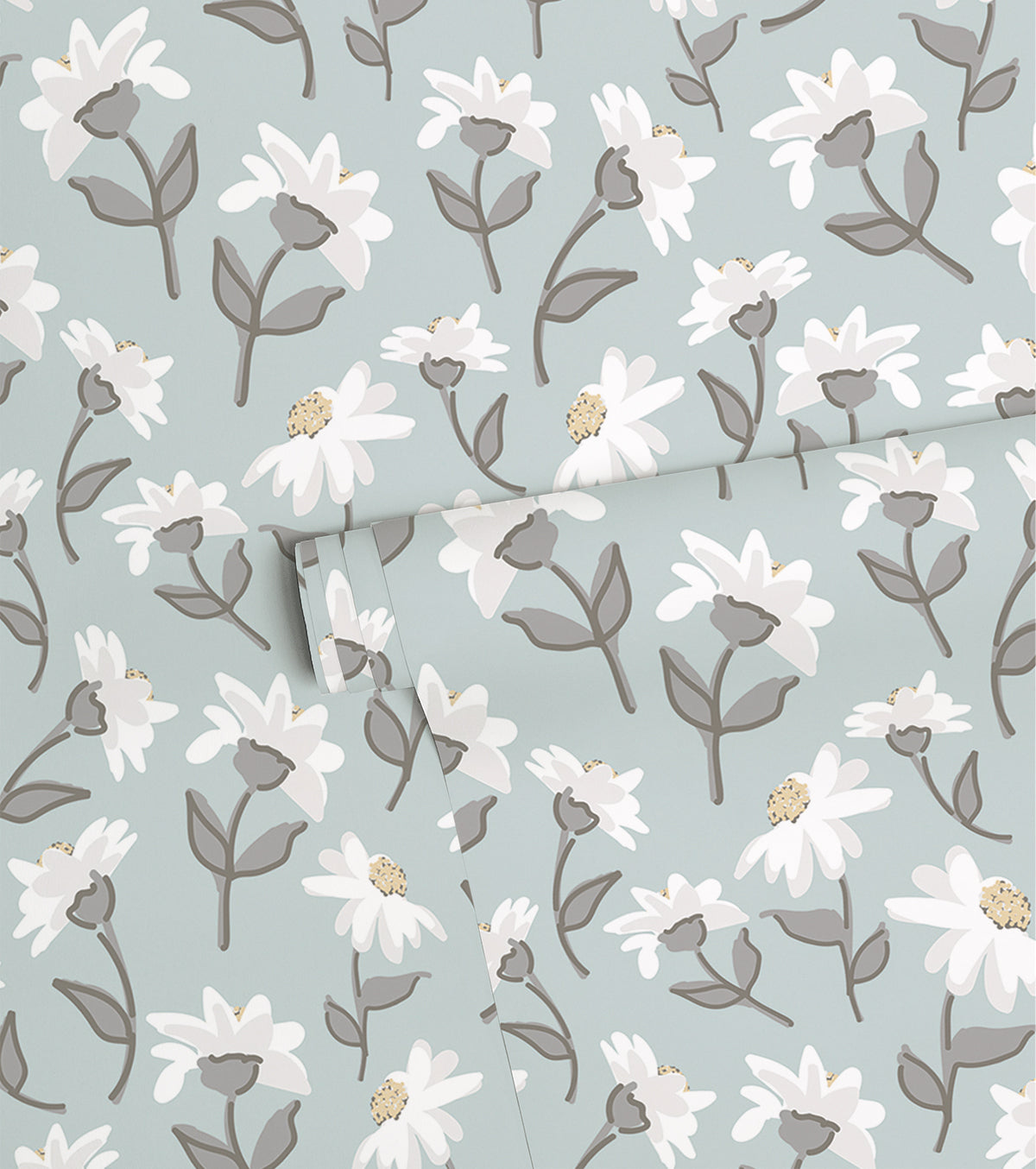 Picnic Day - Children's Wallpaper - Daisy Motif