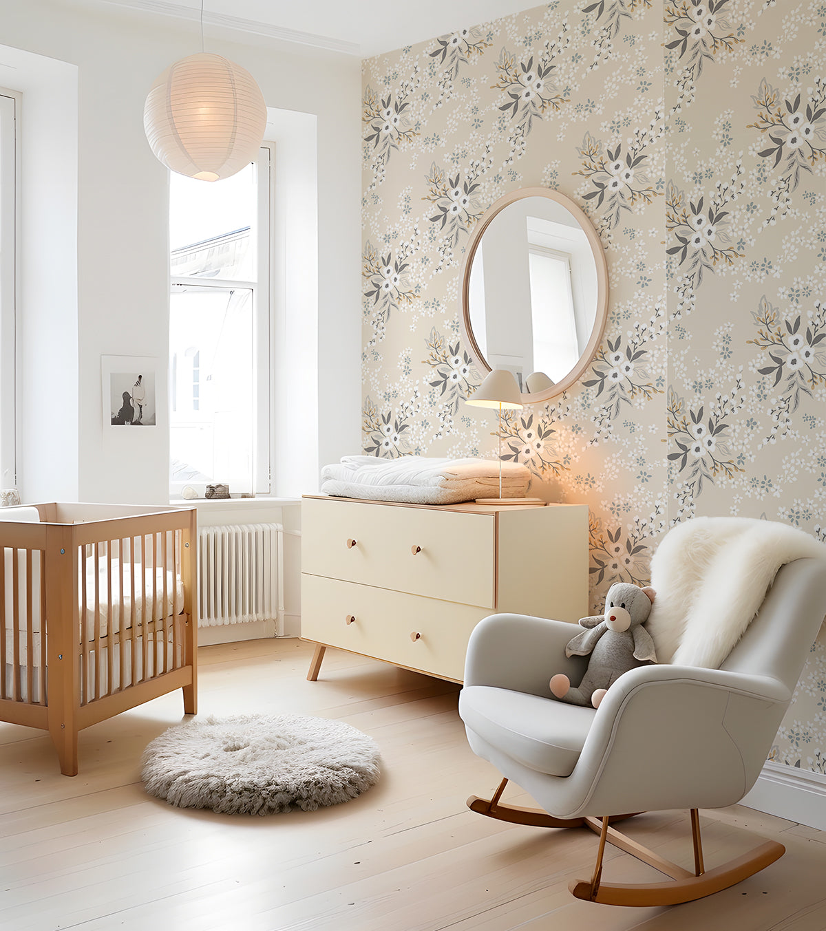 Braylynn - Children's Wallpaper - Floral Motif