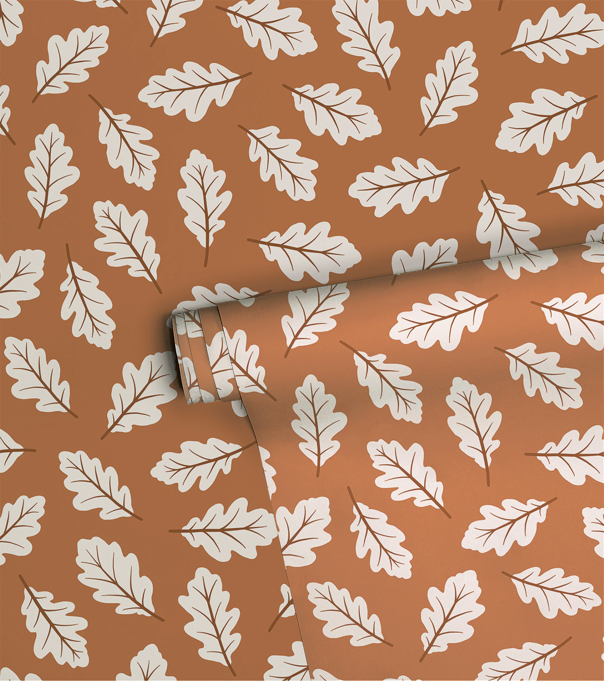 Jöro - Children's Wallpaper - Oak Leaf Pattern