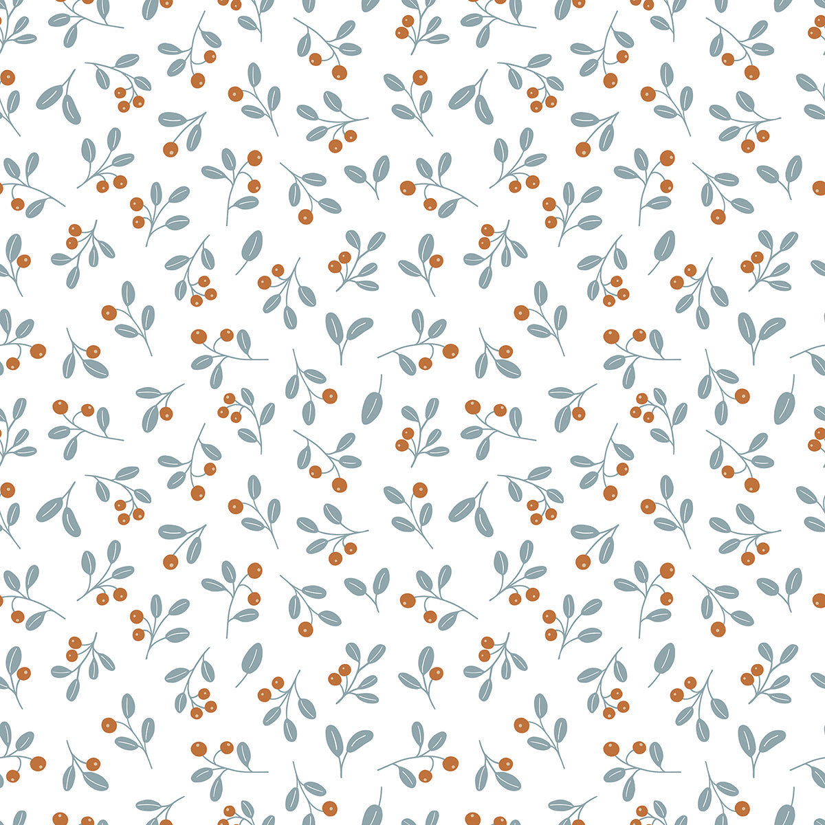 Jöro - Sample Wallpaper, Wild Berries (camel/white)