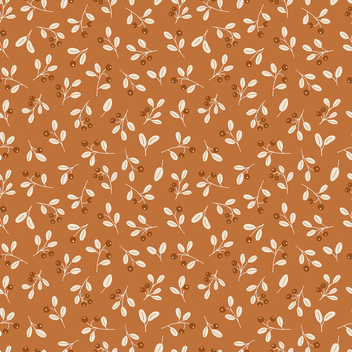 Jöro - Wallpaper Sample, Wild Berries (camel/camel)