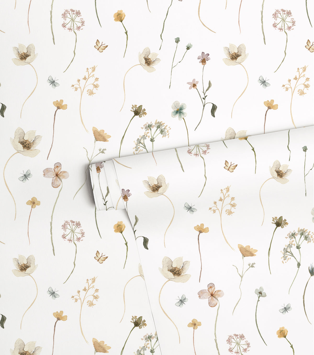 Mademoiselle - Children's Wallpaper - May Flower Motif