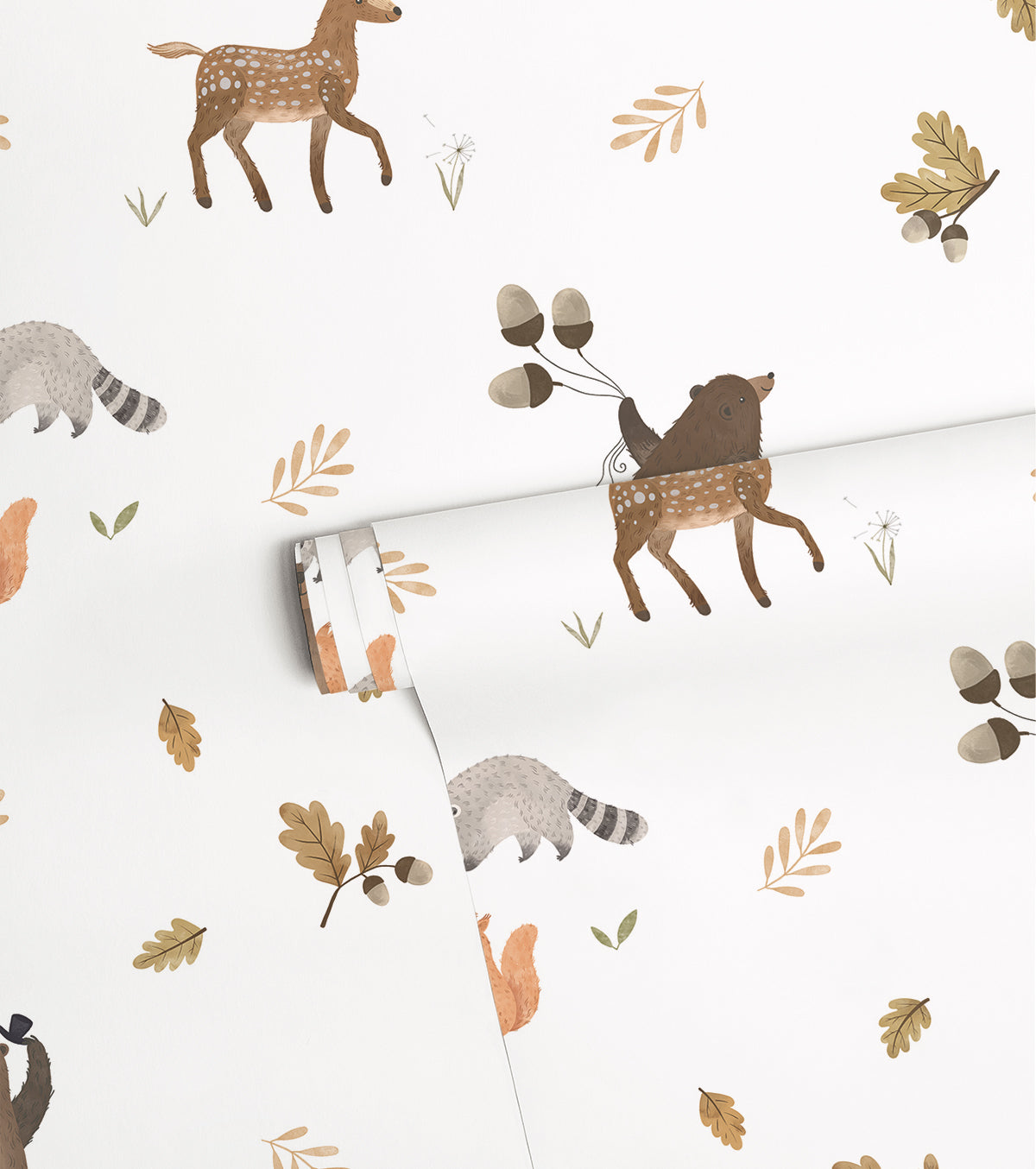 Norwood - Children's Wallpaper - Forest Friends Motif