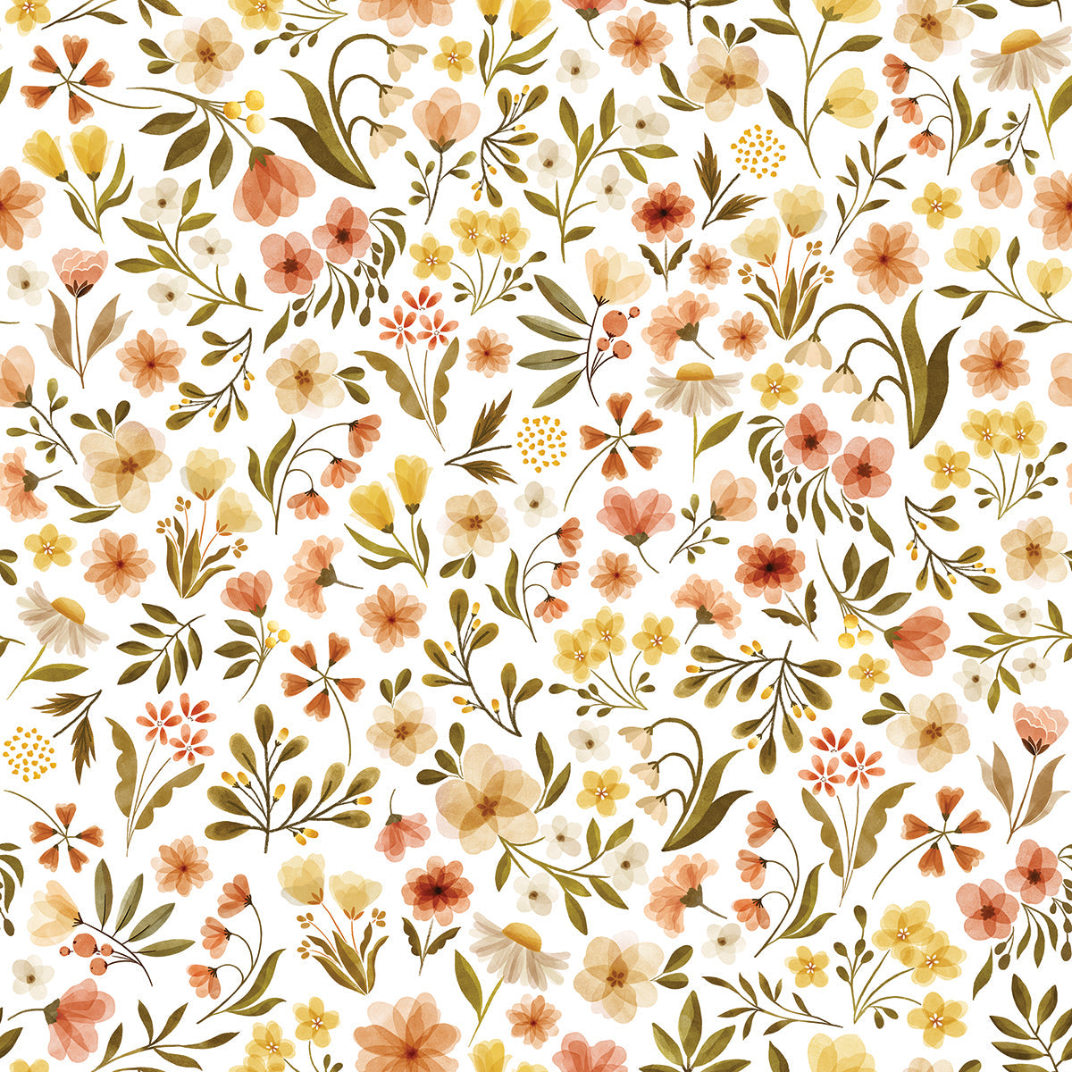 Felidae - Sample Wallpaper, Vintage Flowers