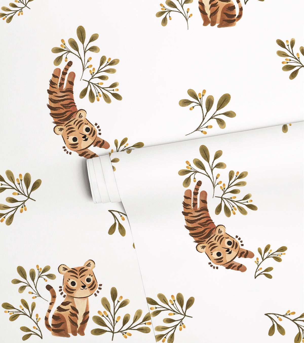 Felidae - Children's Wallpaper - Tiger Cub Motif