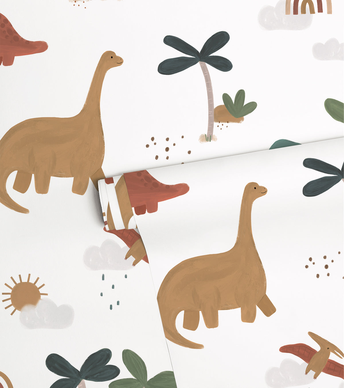 Sunny - Children's Wallpaper - Dinosaur Motif