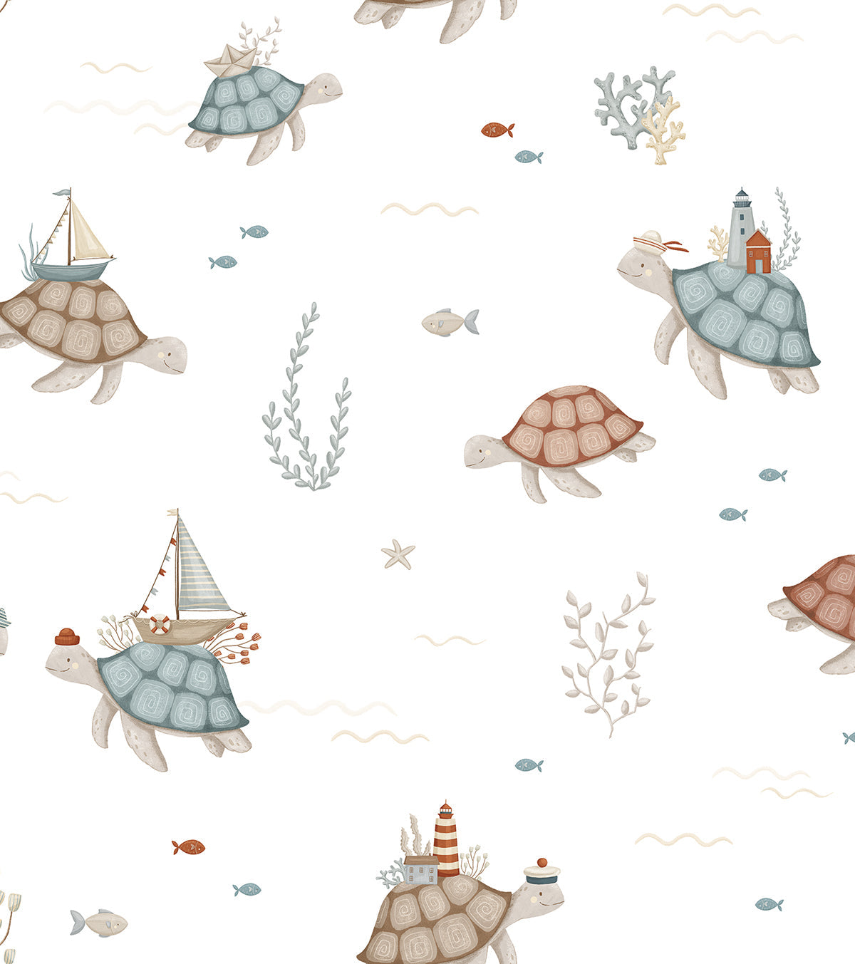 Lotan - Children's Wallpaper - Turtles At Sea