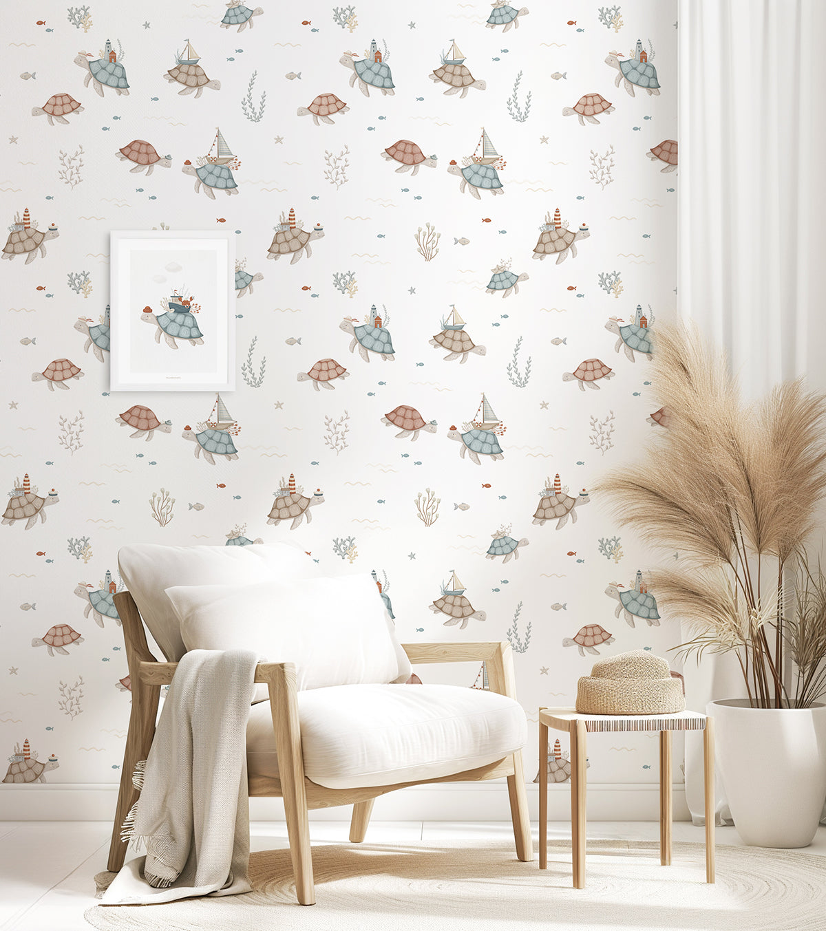 Lotan - Children's Wallpaper - Turtles At Sea