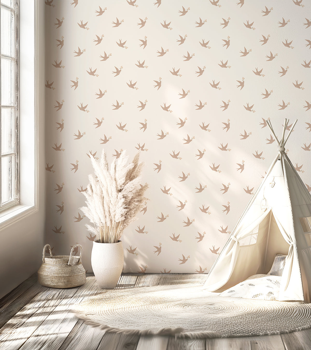 Eleonore - Children's Wallpaper - The Swallows