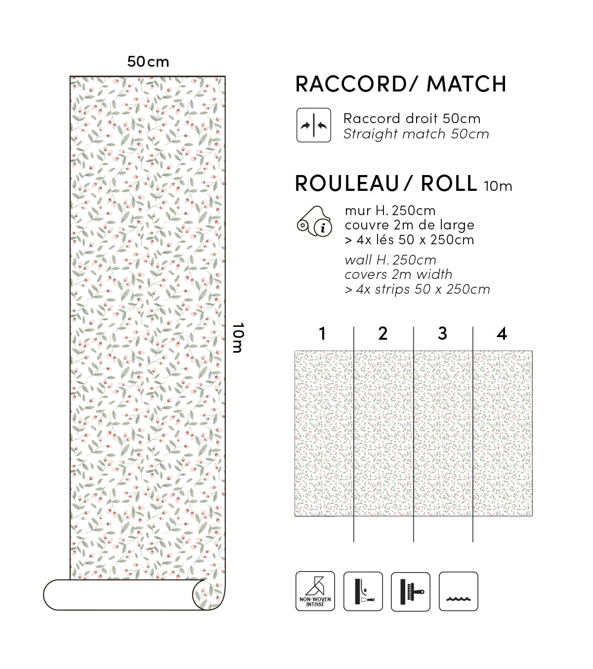 Eden - Children's Wallpaper - Flower Buttons