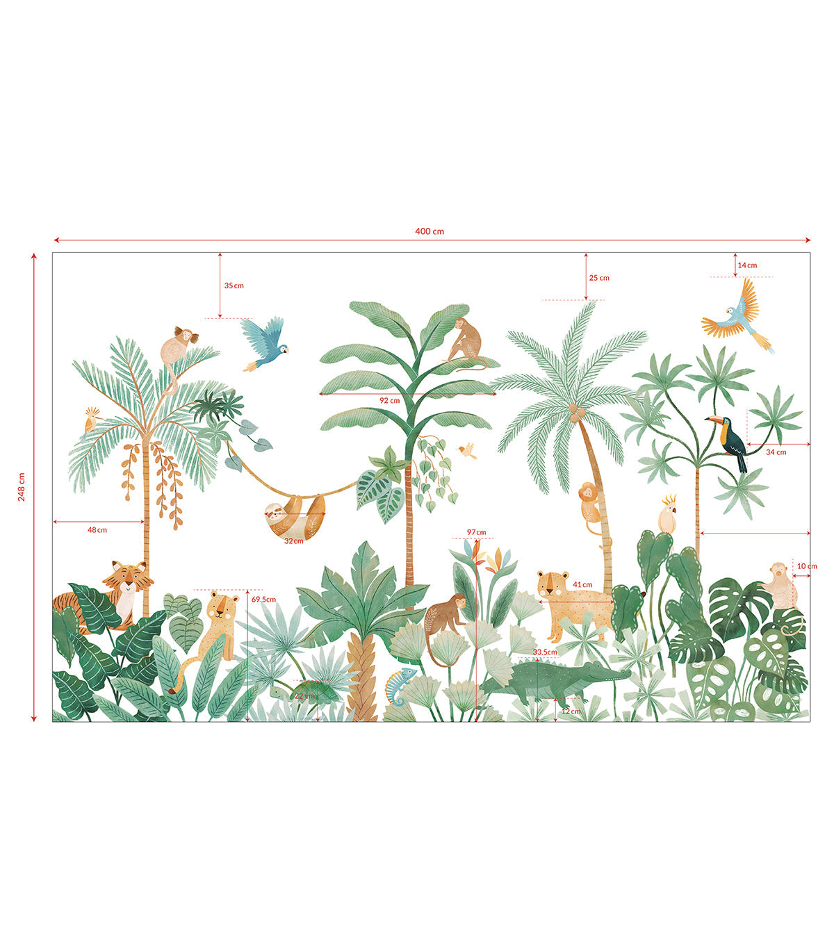 Yatsuni - Panoramic Wallpaper - Jungle Animals