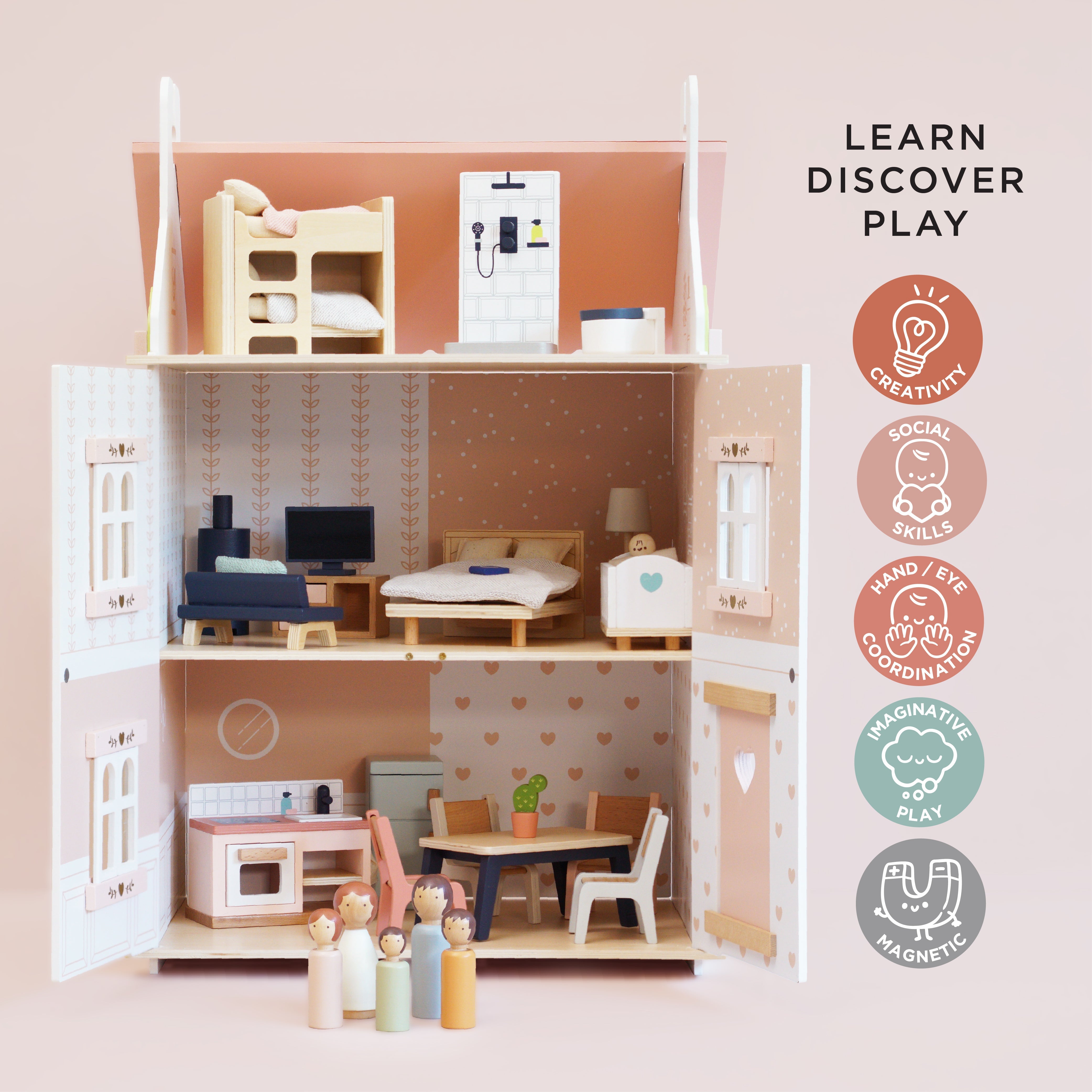 Roseheart Wooden Dolls House