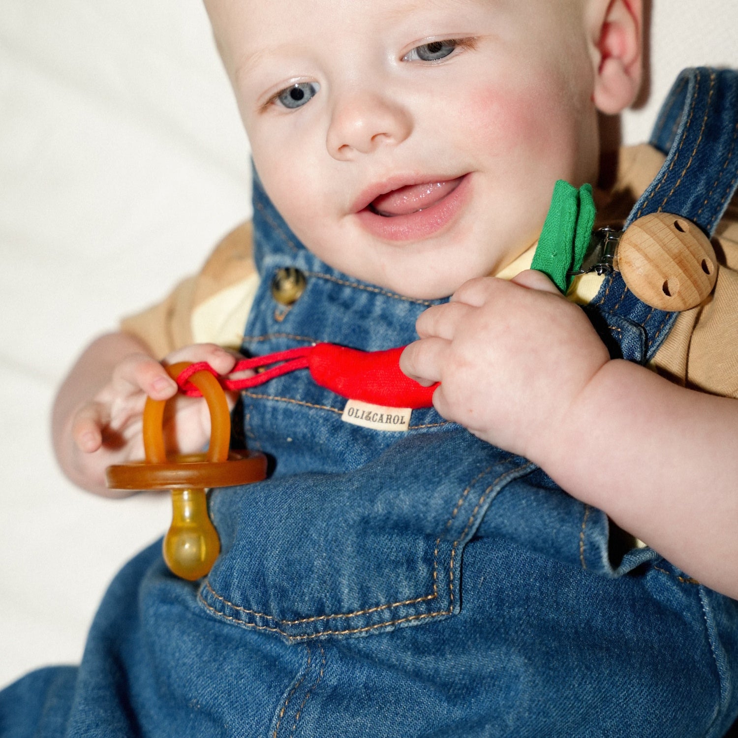 Charly the Chili Pacifier Clip