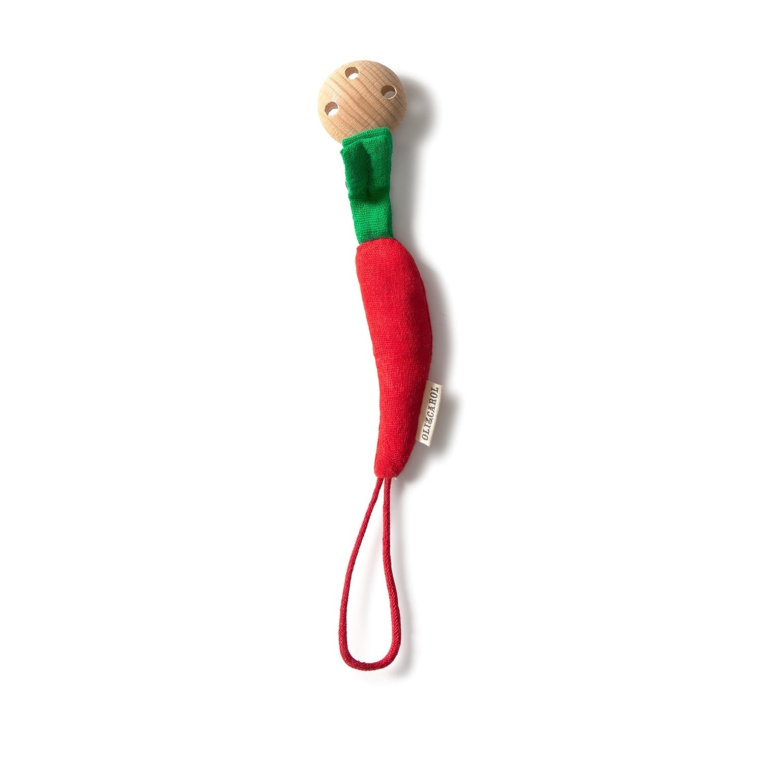 Charly the Chili Pacifier Clip