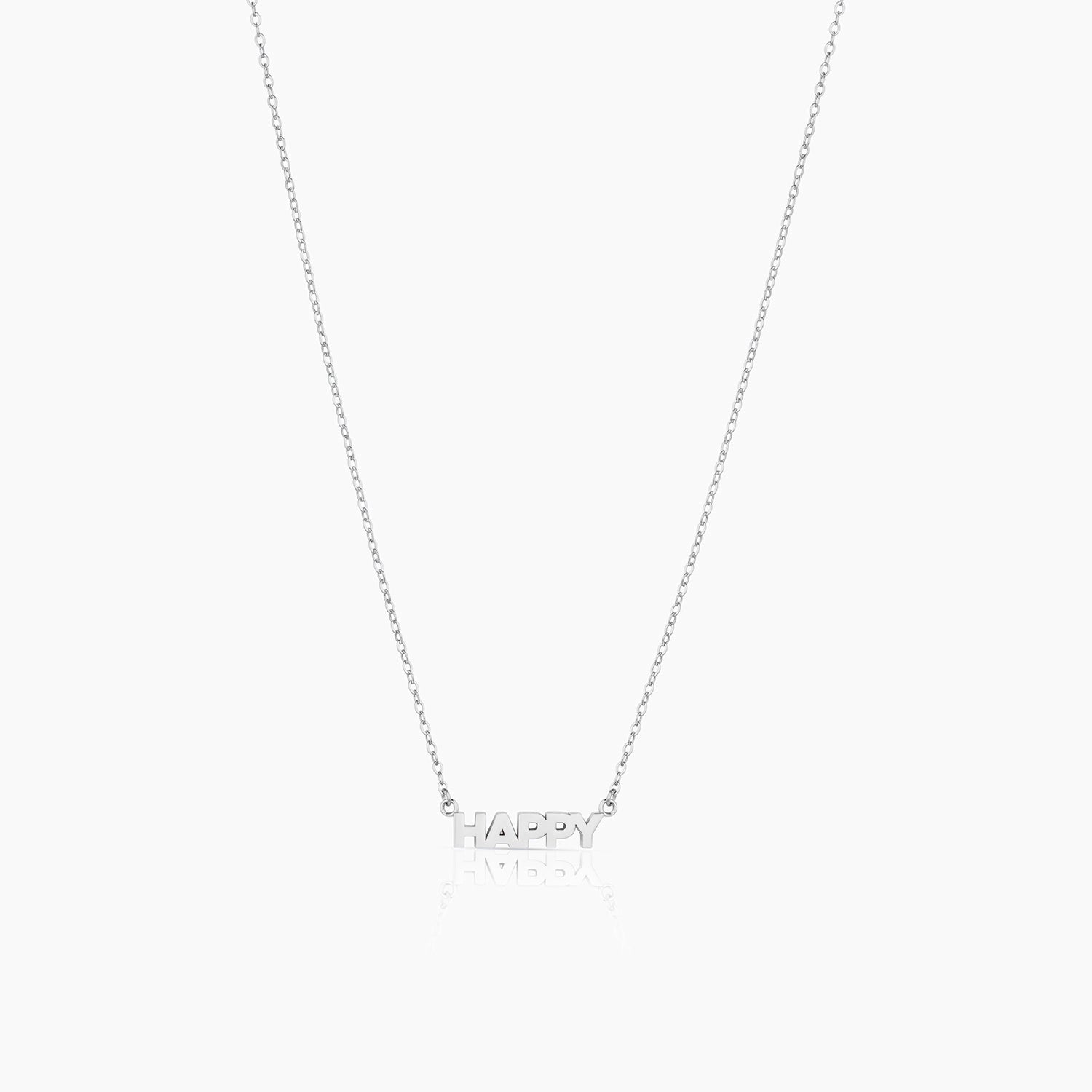 Happy Script Necklace