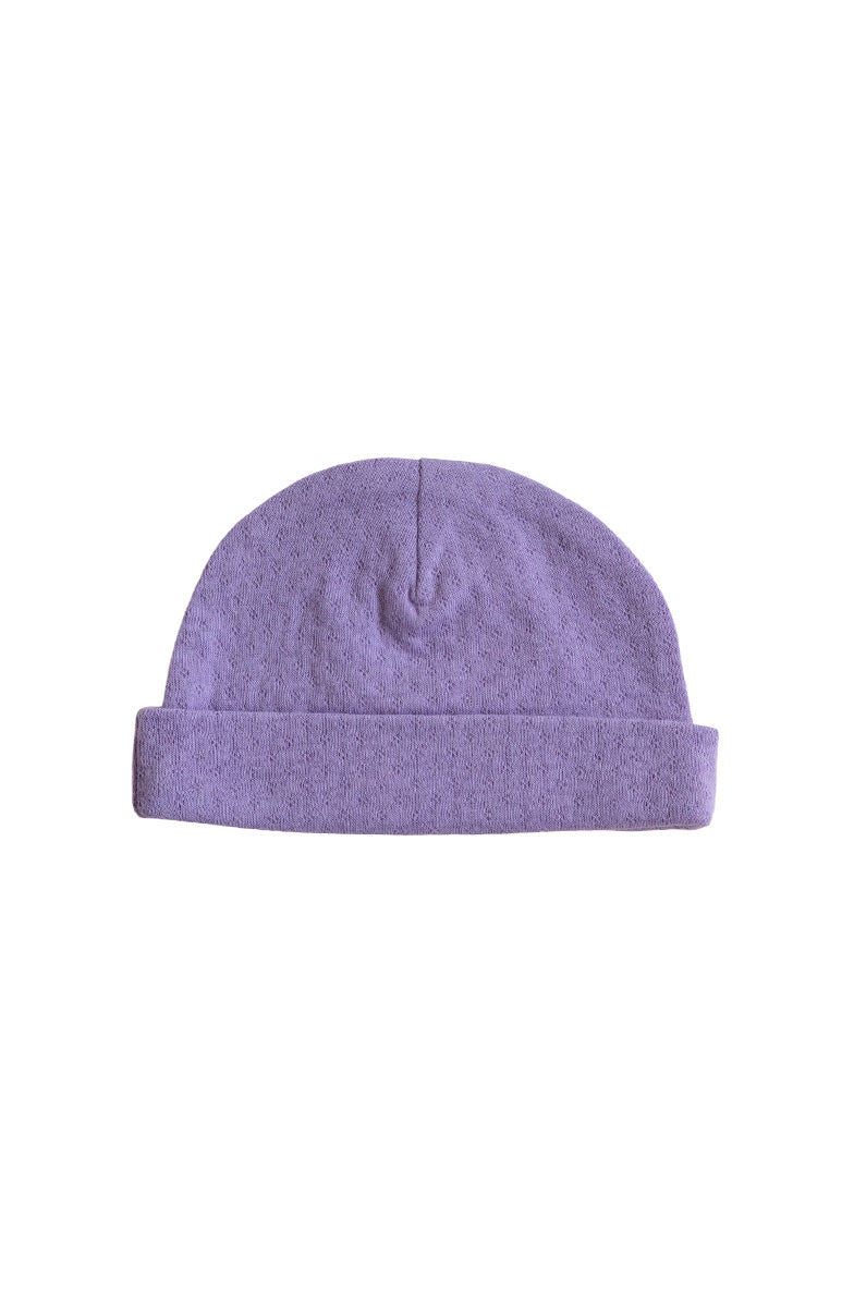 Lilac Pointelle Lune Hat