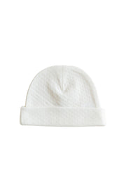 White Pointelle Lune Hat