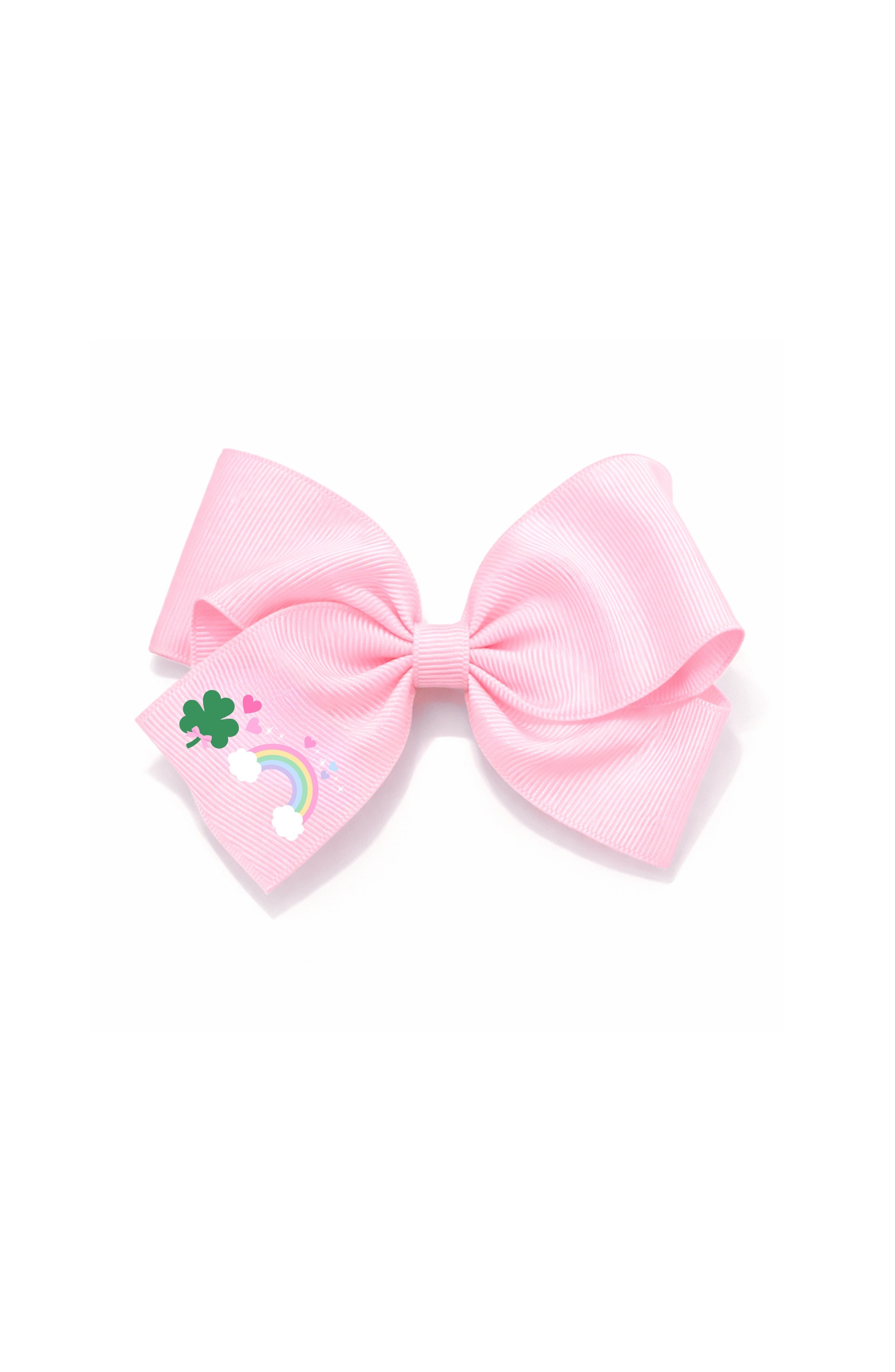 Rainbow Shamrock Hair Bow
