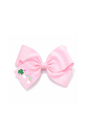 Rainbow Shamrock Hair Bow