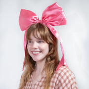 Pink Jumbo Bow Headband (single Or Set Of 4)