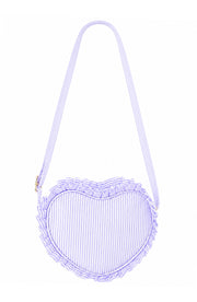 Heart Purse, Seersucker Lavender